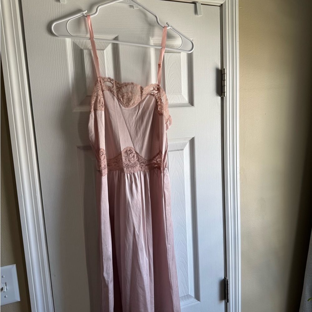 Pink Chemise with Lace Detailing